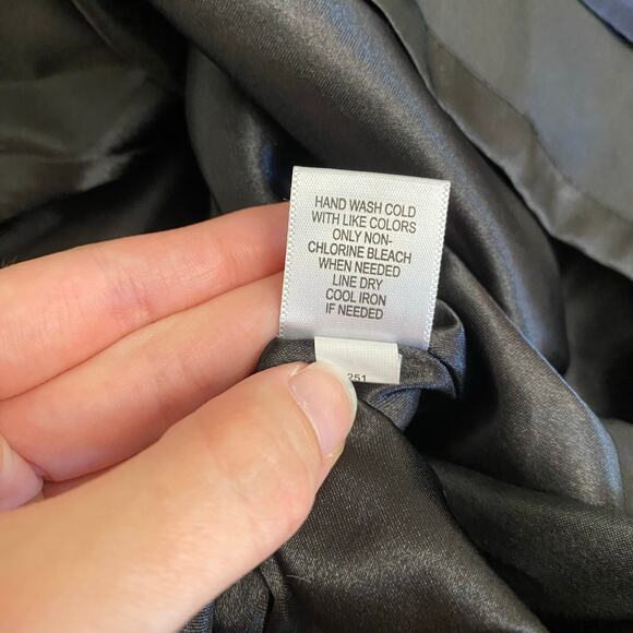 Proenza Schouler for Target Silk Charmeuse Midi‎ Dress Size 5 Juniors Navy Black - Picture 8 of 9